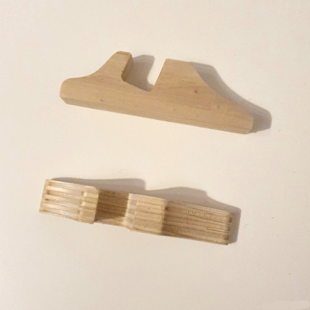 pied support panneau bois